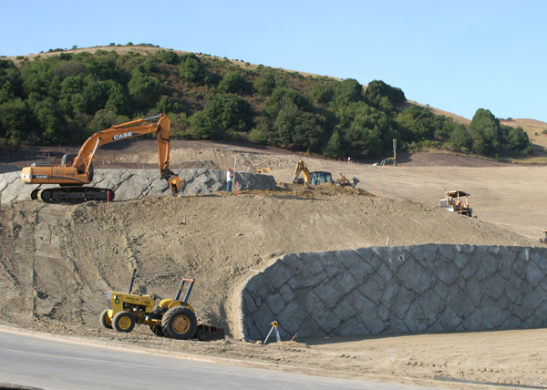 Retaining wall construction